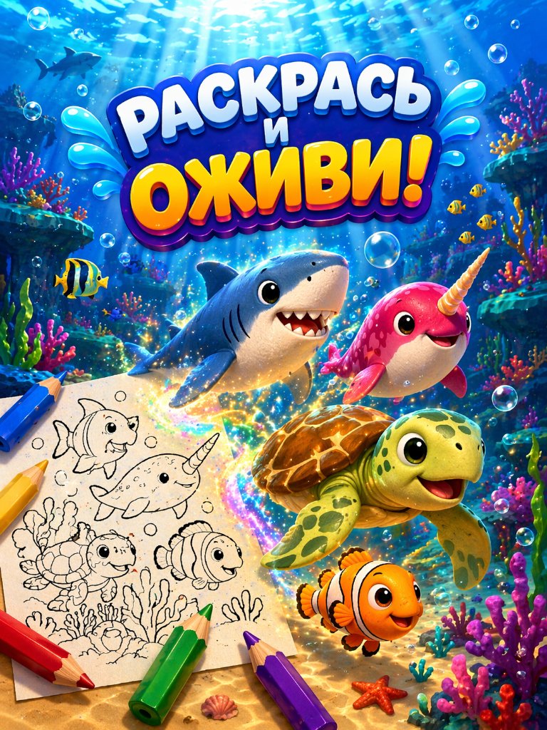 Раскрась и оживи